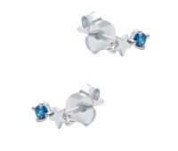 December Birthstone Silver Stud Earring STS-6807